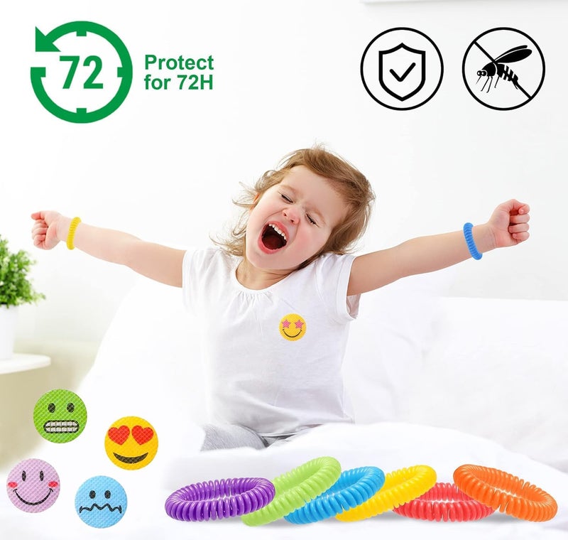 BuggyBeds 48 Pack Mosquito Repellent Bracelets with 72 Mosquito Patches, Individually Wrapped Mosquitoes Bracelets Stickers for Camping Swimming Outdoor Indoor, Deet Free - Image 3